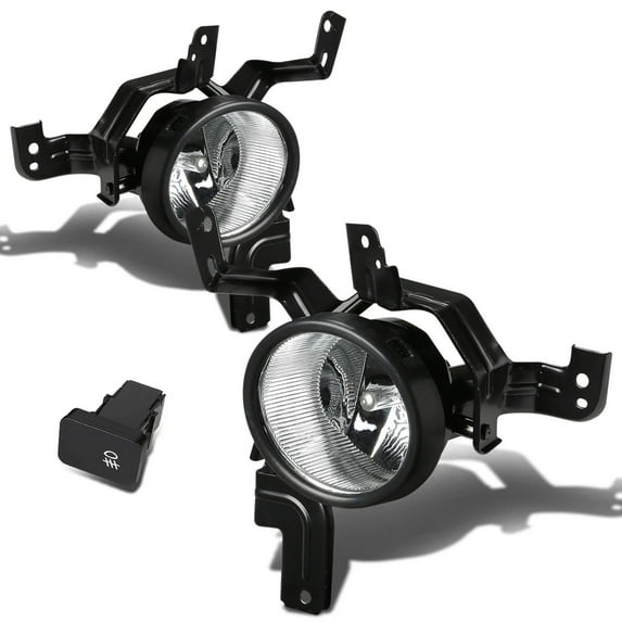 DNA Motoring FL-HCRV07-CH For 2007 to 2009 Honda CR-V Front Bumper Driving Fog Light+Bulbs+Switch Clear Lens 3rd Gen RE K24Z 08