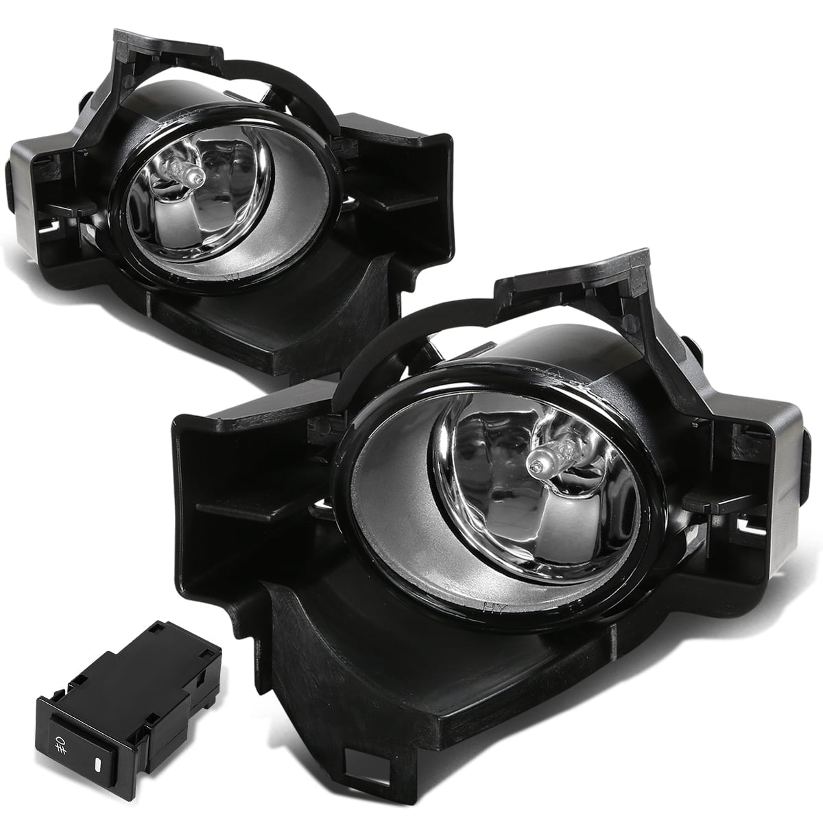 DNA Motoring For 10-12 Nissan Altima Clear Lens Bumper Fog Light Lamps Kit w/Wiring Harness Switch