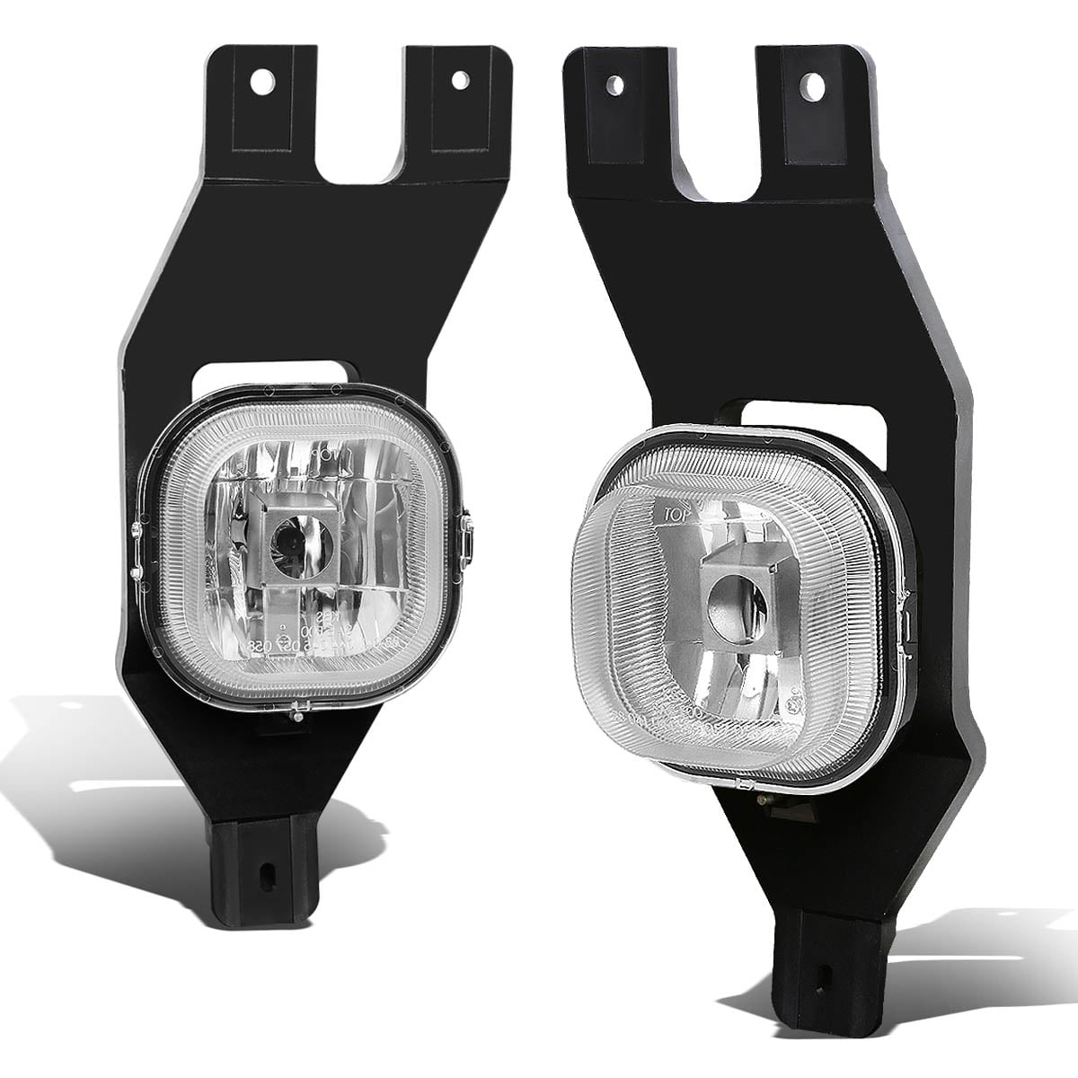 DNA Motoring FL-NS022-CH For 1999 to 2004 Ford Super Duty Excursion Pair Front Bumper Driving Fog Light Lamps F250 F350 F450 F550 SD Clear Lens 00 01 02 03