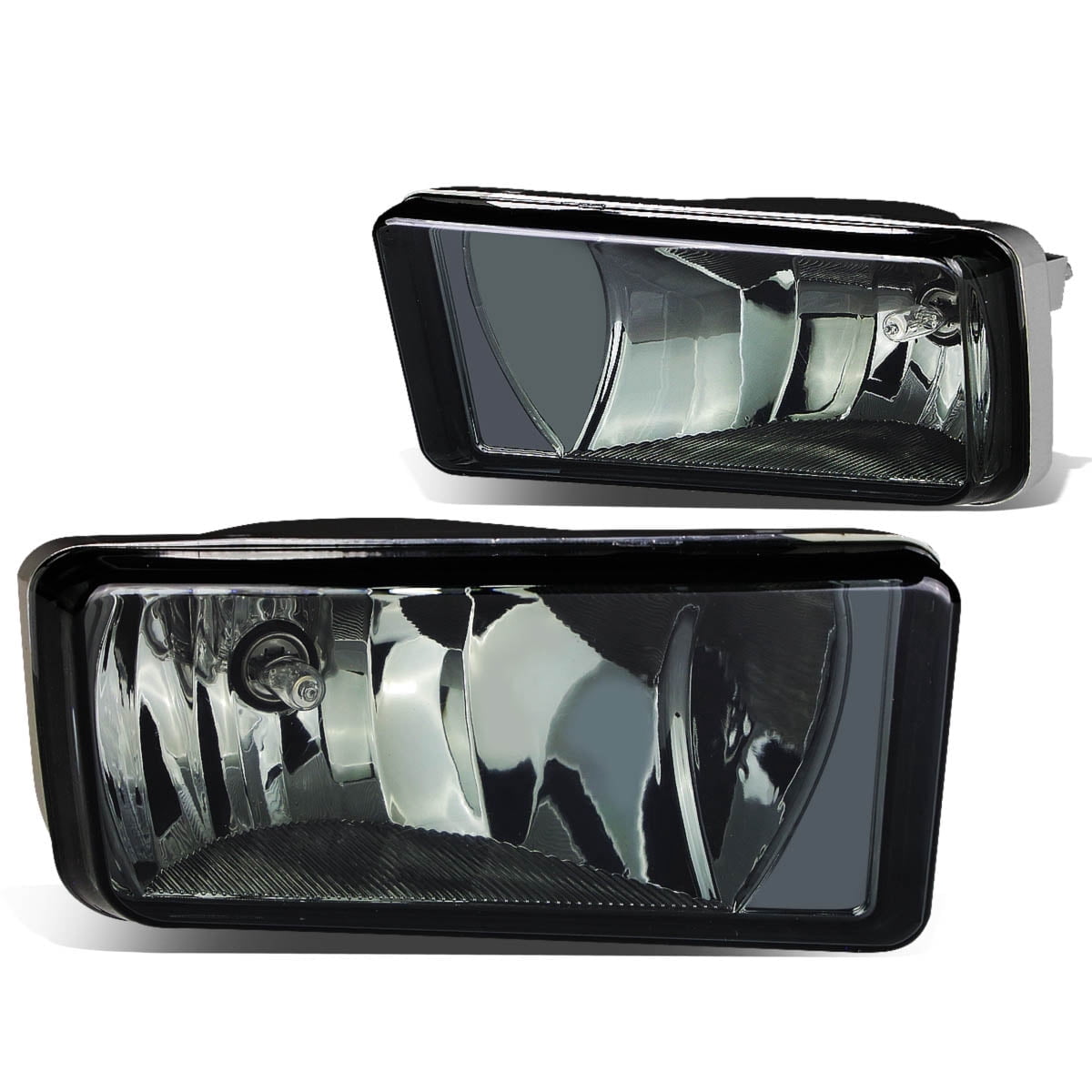 DNA Motoring Pair Smoked Lens Bumper Fog Light Replacement For 07-15 Silverado Sierra Offroad PKG