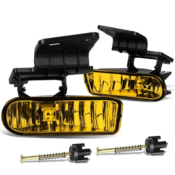 DNA Motoring For 99-02 Chevy Silverado 00-06 Suburban Tahoe Amber Yellow Lens Bumper Fog Light Lamps Pair