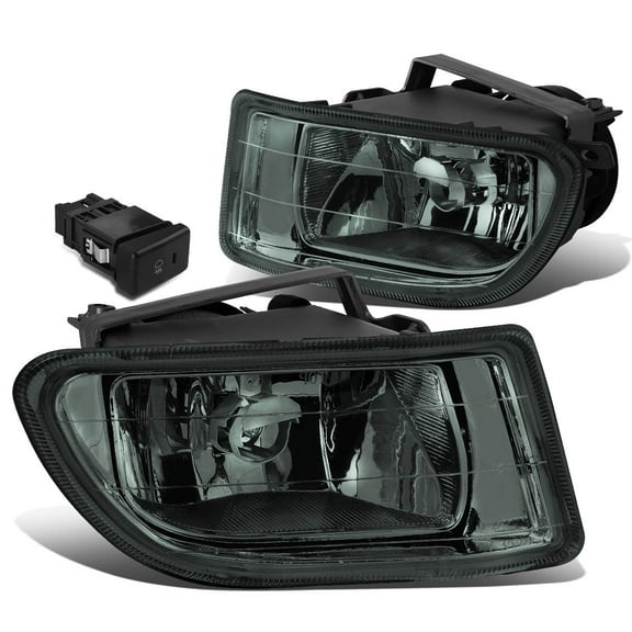 DNA Motoring For 99-04 Honda Odyssey JDM Smoked Lens Front Bumper Fog Light w/Wiring Harness Switch