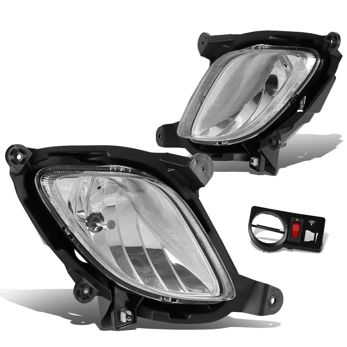DNA Motoring FL-ZTL-130-CH For 2010 to 2012 Genesis Coupe Pair Bumper Driving Fog Lights w/Switch (Clear Lens) 11
