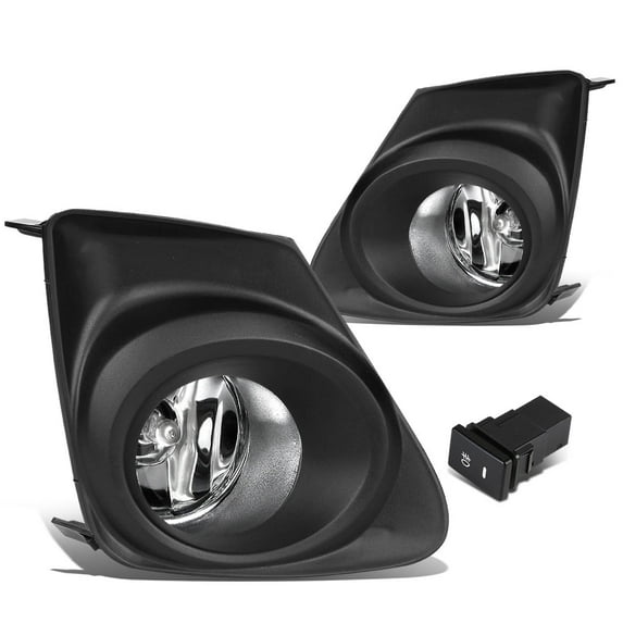 DNA Motoring FL-ZTL-151-CH For 2011 to 2013 Toyota Corolla E140 Pair Bumper Driving Fog Lights w/Bezel & Switch (Clear Lens) 12