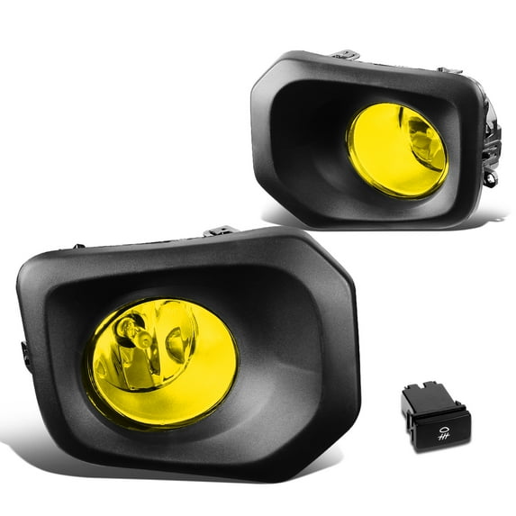 DNA Motoring FL-ZTL-189-AM For 2016 Toyota Tacoma Front Bumper Driving Fog Lights+Switch Amber Lens