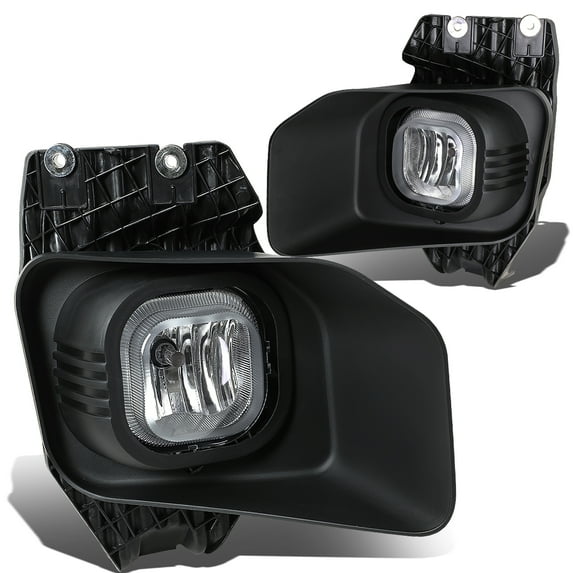 DNA Motoring FL-ZTL-218-CH For 2011 to 2016 Ford Super Duty Pair Bumper Driving Fog Light Lamp+Bezel+Switch F250 F350 F450 F550 Clear Lens 12 13 14 15