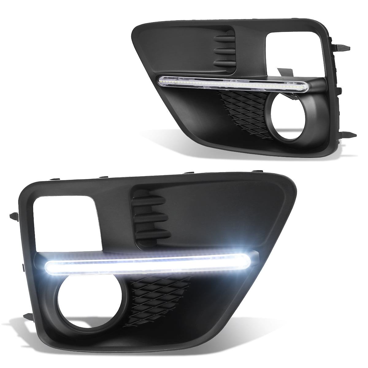 DNA Motoring FL-ZTL-225-CH For 2015 to 2017 Subaru WRX/STI Pair Bumper Driving LED DRL Fog Light Lamp+Bezel Clear Lens 16