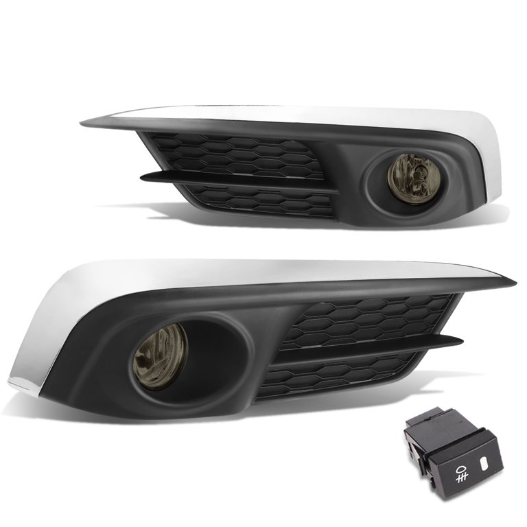 DNA Motoring FL ZTL 233 SM For 2016 to 2017 Honda Civic Coupe / Sedan Pair Bumper Driving Fog Light Lamp+Switch Smoked Lens