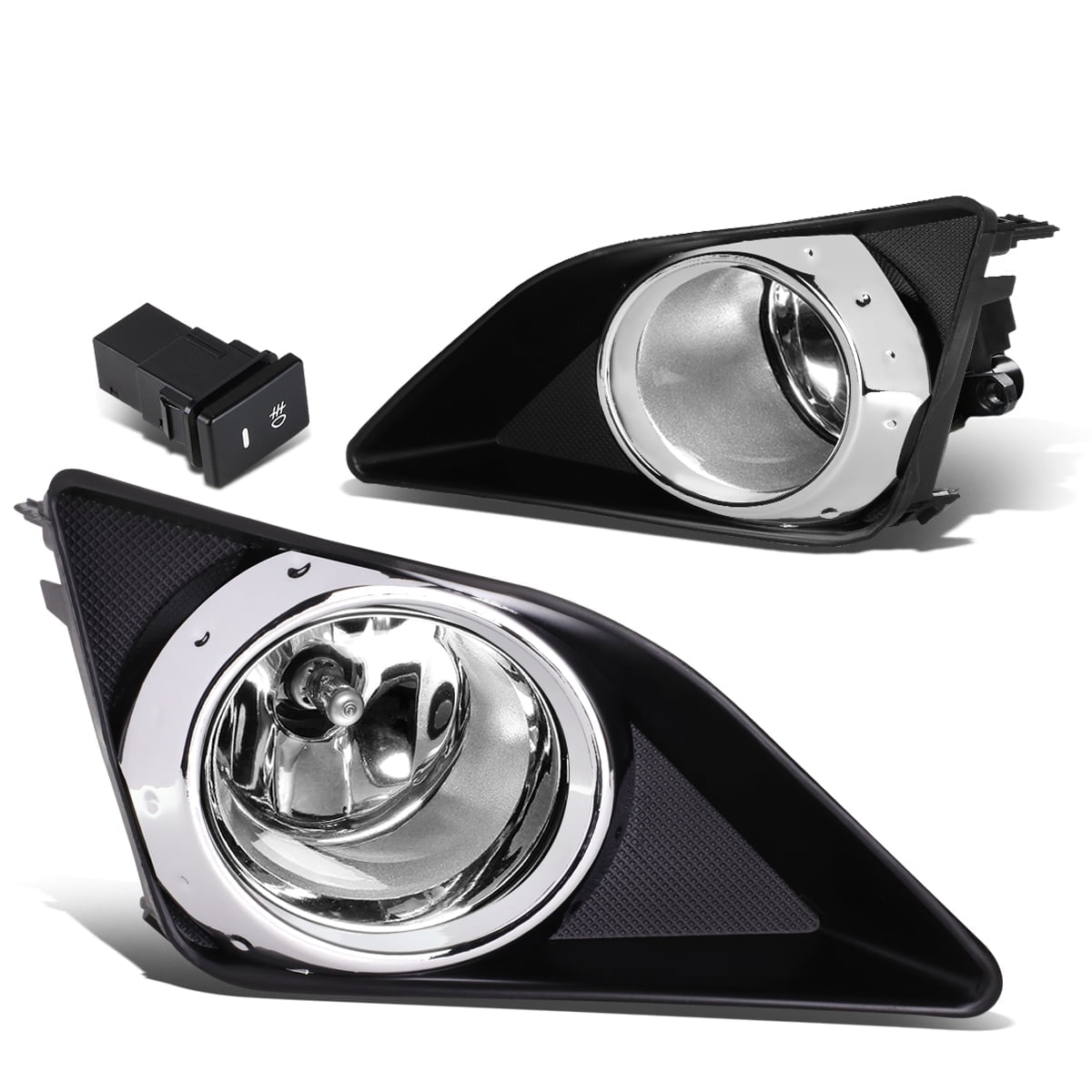 DNA Motoring For 09-10 Toyota Corolla JDM Clear Lens Bumper Fog Light Lamps Pair w/Wiring+Swtich