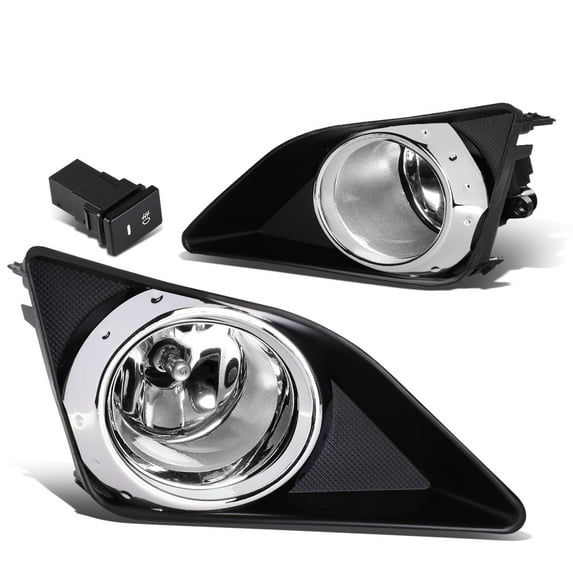 DNA Motoring For 09-10 Toyota Corolla JDM Clear Lens Bumper Fog Light Lamps Pair w/Wiring+Swtich