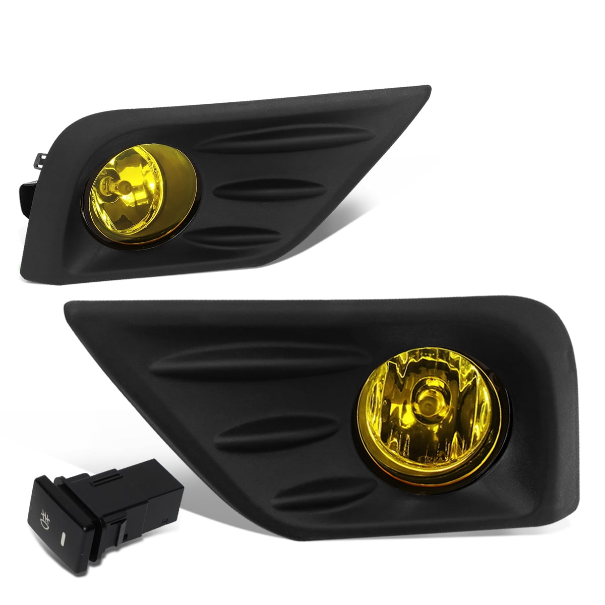 DNA Motoring FL-ZTL-302-AM For 2016 to 2018 Nissan Altima 4-Door Pair Amber Lens Front Driving Fog Light Lamps w/Bezel Cover+Switch 17