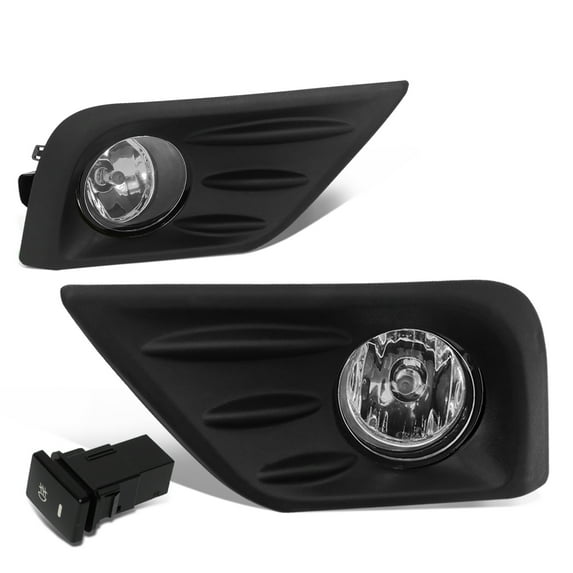 DNA Motoring FL-ZTL-302-CH For 2016 to 2018 Nissan Altima 4-Door Pair Clear Lens Front Driving Fog Light Lamps w/Bezel Cover+Switch 17