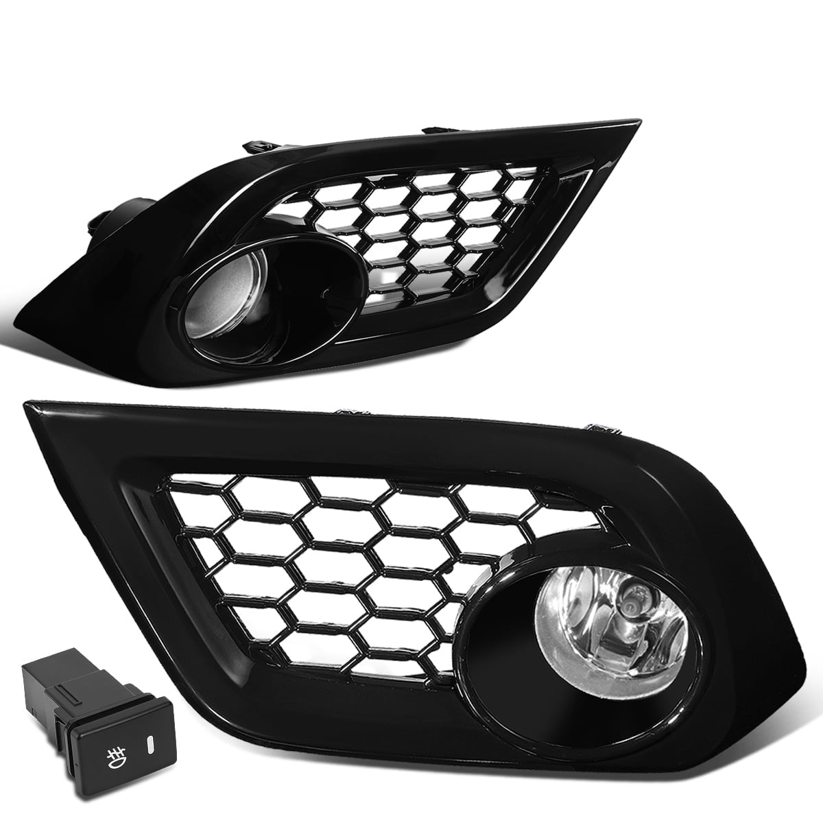 DNA Motoring For 16-18 Scion Toyota Corolla iM Clear Lens Fog Light Lamp w/Bezel Cover Wiring Harness Switch