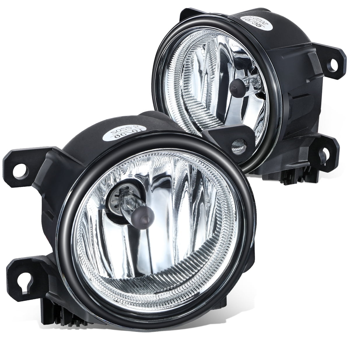 DNA Motoring For 13-21 Honda Civic Accord FIT HR-V OE Style Chrome Clear Fog Light Lamps Pair Replacement