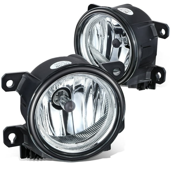 DNA Motoring For 13-21 Honda Civic Accord FIT HR-V OE Style Chrome Clear Fog Light Lamps Pair Replacement