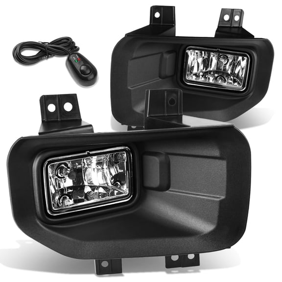 DNA Motoring FL-ZTL-810-CH For 2015 to 2017 Ford F150 Front Bumper Driving Fog Light Lamp+Switch Clear Lens 16