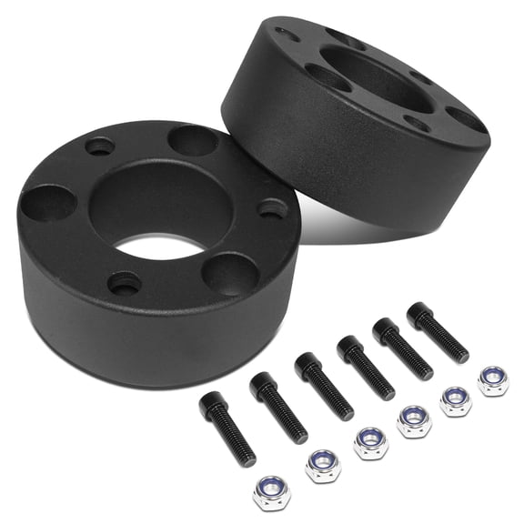 DNA Motoring FLLK-DG-F-003 For 2006-2016 Dodge Ram 1500 Pickup 4WD Aluminum Front Upper Strut Mount 3" Lift Kit Spacers