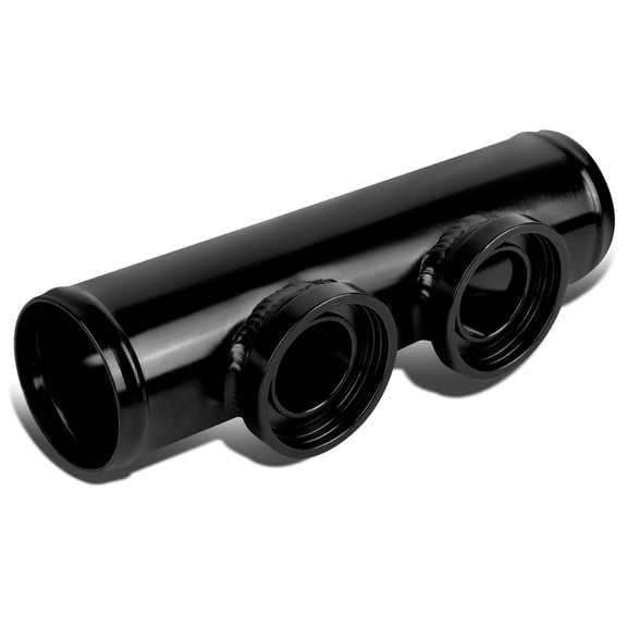 DNA Motoring FP-ALU-T11-BK 2.5" Turbo Blow Off SSQV BOV Style Adapter Dual Flange Adapter Pipe (Red)