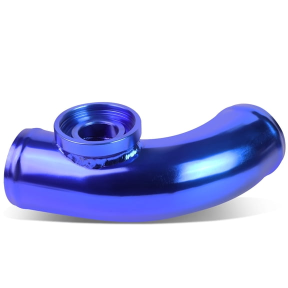 DNA Motoring FP-ALU-T33-BL 2.5" Turbo Blow Off SSQV BOV Style Adapter Flange Adapter Pipe (Blue)