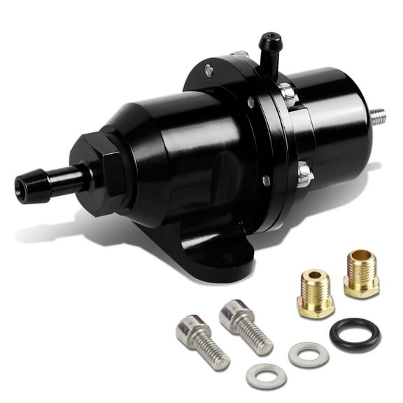 DNA Motoring FPR-T119-BK For 1981 to 2001 Honda/Acura DOHC Engine Adjustable Fuel Pressure Regulator (Black) - B16 B18 B20 F20 F22 H23 96 97 98 99 00