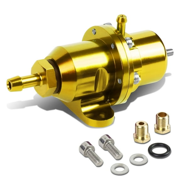 DNA Motoring FPR-T119-GD For 1988 to 2001 Honda/Acura DOHC Engine Adjustable Fuel Pressure Regulator (Gold) - B16 B18 B20 F20 F22 H23 95 96 97 98 99 00