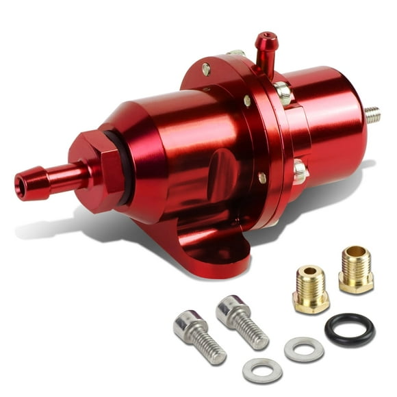 DNA Motoring FPR-T119-RD For 1988 to 2001 Honda/Acura DOHC Engine Adjustable Fuel Pressure Regulator (Red) - B16 B18 B20 F20 F22 H23 95 96 97 98 99 00