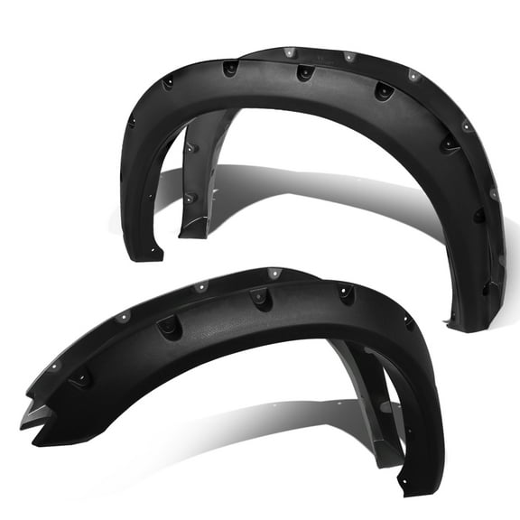 DNA Motoring Fender Flares for 2009 - 2019 Ram Truck 1500 Pocket Riveted (Matte Bump Texture) - 4 Pieces