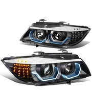 DNA Motoring For 2005-2008 BMW E90 3-Serise LED Projector Headlight Black