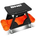 thumbnail image 1 of DNA Motoring For 200Lbs Capacity Orange Automotive Mechanic Stool with Lockable Swivel Wheels and Tool Tray, 1 of 6
