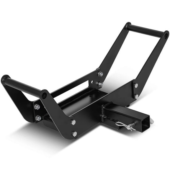 DNA Motoring For ATV Truck 2" Tow Hitch Receiver Trailer Foldable Cardle Winch Mount Plate
