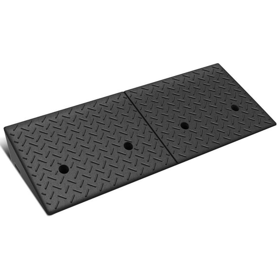 DNA Motoring For Warehouse/Wheelchair/Cars 5.9" Rise Rubber Driveway Threshold Curb Ramp 1Pc