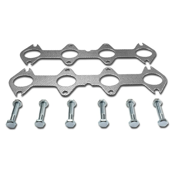 DNA Motoring GKTSET-F15004-4WD+Y For 2004 to 2010 Ford F150 5.4L V8 4WD Aluminum Exhaust Manifold Header Gasket Set 05 06 07 08 09