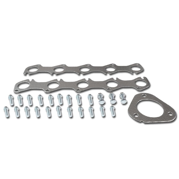 DNA Motoring GKTSET-F25099-68L-LT For 1999 to 2004 Ford F250 / F350 Super Duty 6.8L V10 Aluminum Exhaust Manifold Header Gasket Set 00 01 02 03