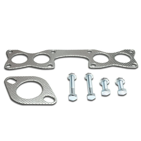 DNA Motoring GKTSET-ND2190-L4-LT For 1990 to 1997 Nissan D21 Pickup 2.4L Aluminum Exhaust Manifold Header Gasket Set 91 92 93 94 95 96