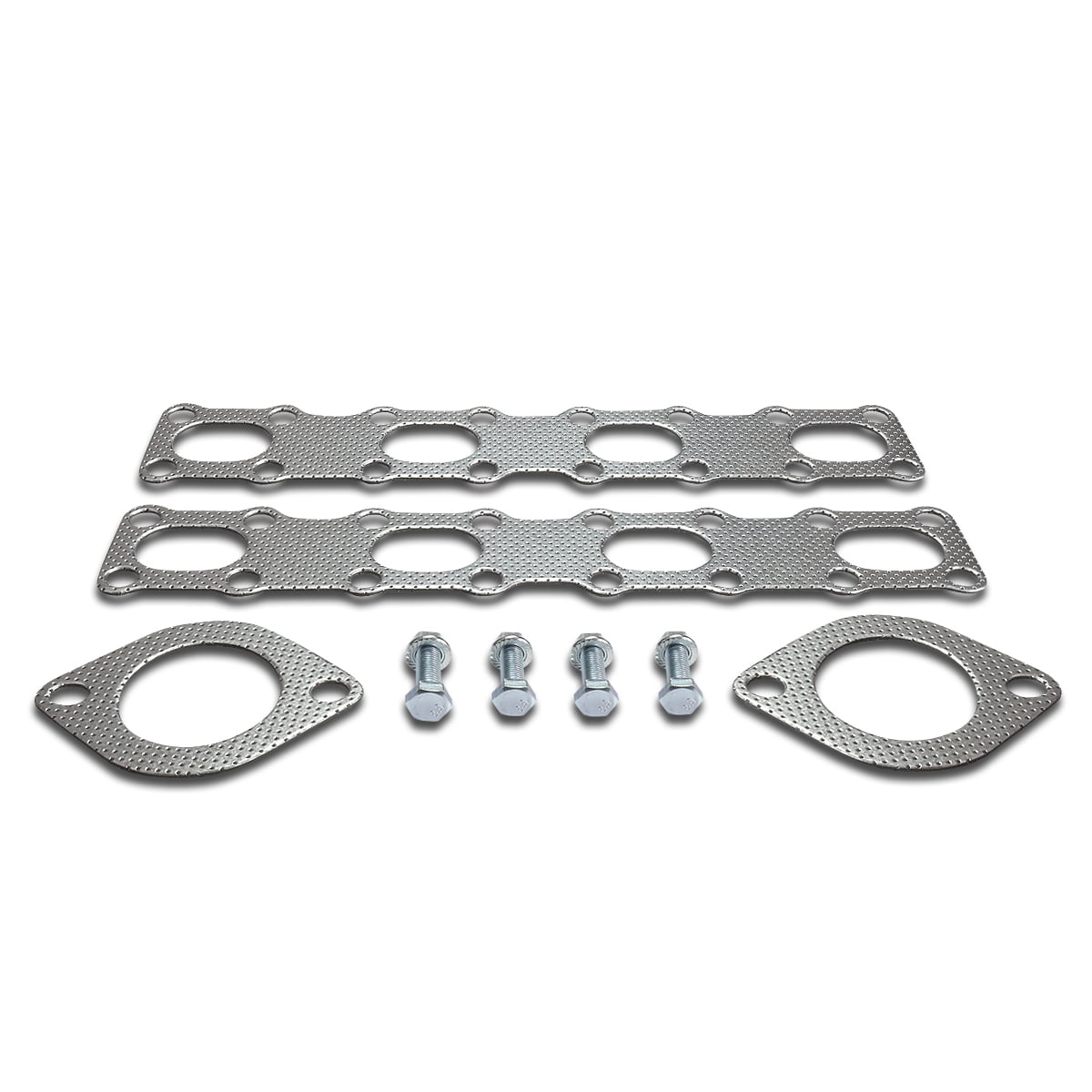 DNA Motoring GKTSET-NT04-56L-LT For 2004 to 2015 Nissan Titan Armada Infiniti Qx56 Aluminum Exhaust Manifold Header Gasket Set 05 06 07 08 09 10 11 12 13 14