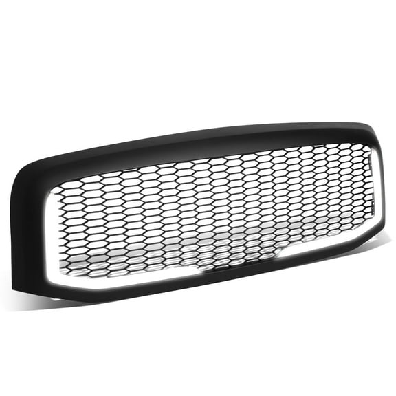 DNA Motoring For 2006-2009 Dodge Ram LED Light Bar Front Bumper Hood Honeycomb Mesh Grille