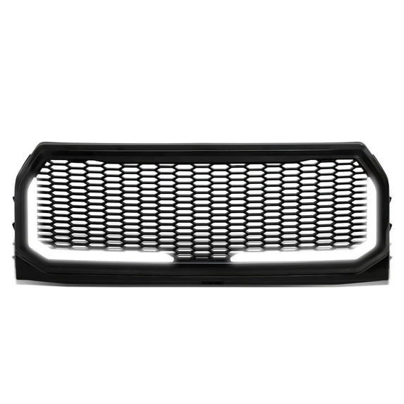 DNA Motoring LED Light Bar Front Bumper Hood Honeycomb Mesh Black Grille For 2015-2017 Ford F150