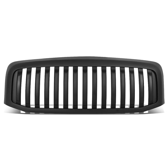 DNA Motoring For 06-09 Dodge Ram 1500 2500 3500 Matte Vertical Style Upper Hood Grille