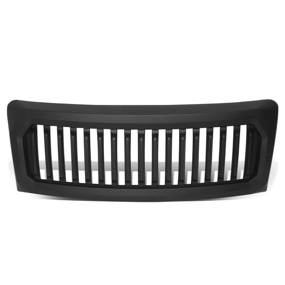 DNA Motoring GRF-OH-013-T5 For 2009 to 2014 Ford F-150 Matte Badgeless Vertical Slat Mesh Front Bumper Grille 10 11 12 13