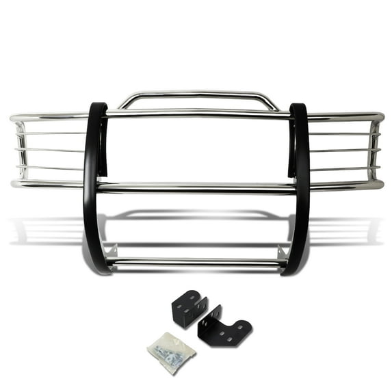 DNA Motoring GRILL-G-012-SS For 1998 to 2004 Chevy S10 Blazer / GMC S15 Sonoma Front Bumper Protector Brush Grille Guard (Chrome) 99 00 01 02 03
