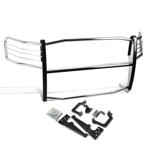 DNA Motoring GRILL-G-021-SS For 2006 to 2008 Ram 1500 2500 3500 Mega Cab Front Bumper Protector Brush Grille Guard (Chrome) 07