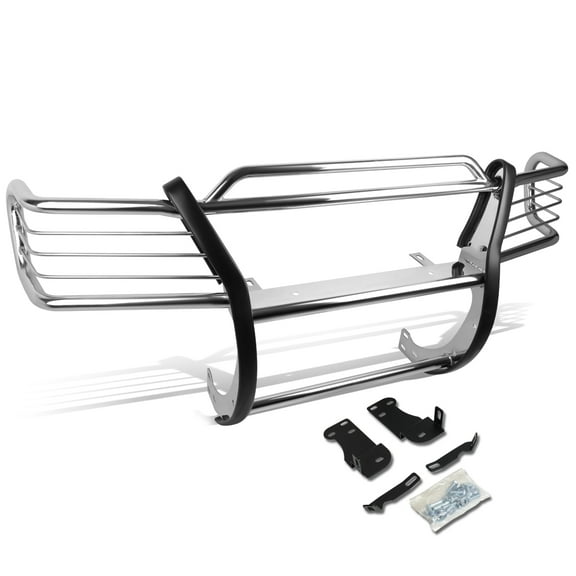 DNA Motoring GRILL-G-030-SS For 1995 to 2001 Ford Explorer / Mountaineer Front Bumper Protector Brush Grille Guard (Chrome) 96 97 98 99 00