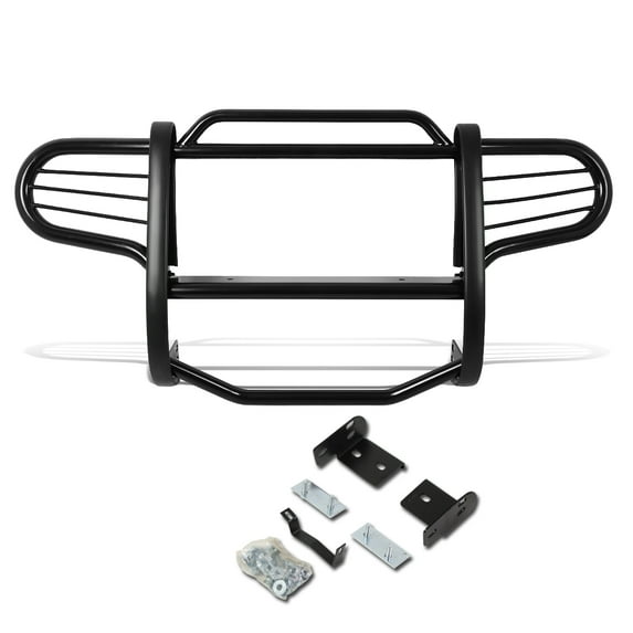 DNA Motoring GRILL-G-045-BK For 2002 to 2007 Jeep Liberty KJ Front Bumper Protector Brush Grille Guard (Black) 03 04 05 06