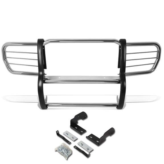DNA Motoring GRILL-G-047-SS For 2006 to 2010 Jeep Commander XK Front Bumper Protector Brush Grille Guard (Chrome) 07 08 09