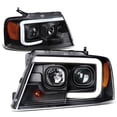 thumbnail image 2 of Yellowspeed LED DRL Projector Headlights For 2004-2008 Ford F-150 & Lincoln Mark LT - Black Housing, Halogen Bulbs Included 2 of 5