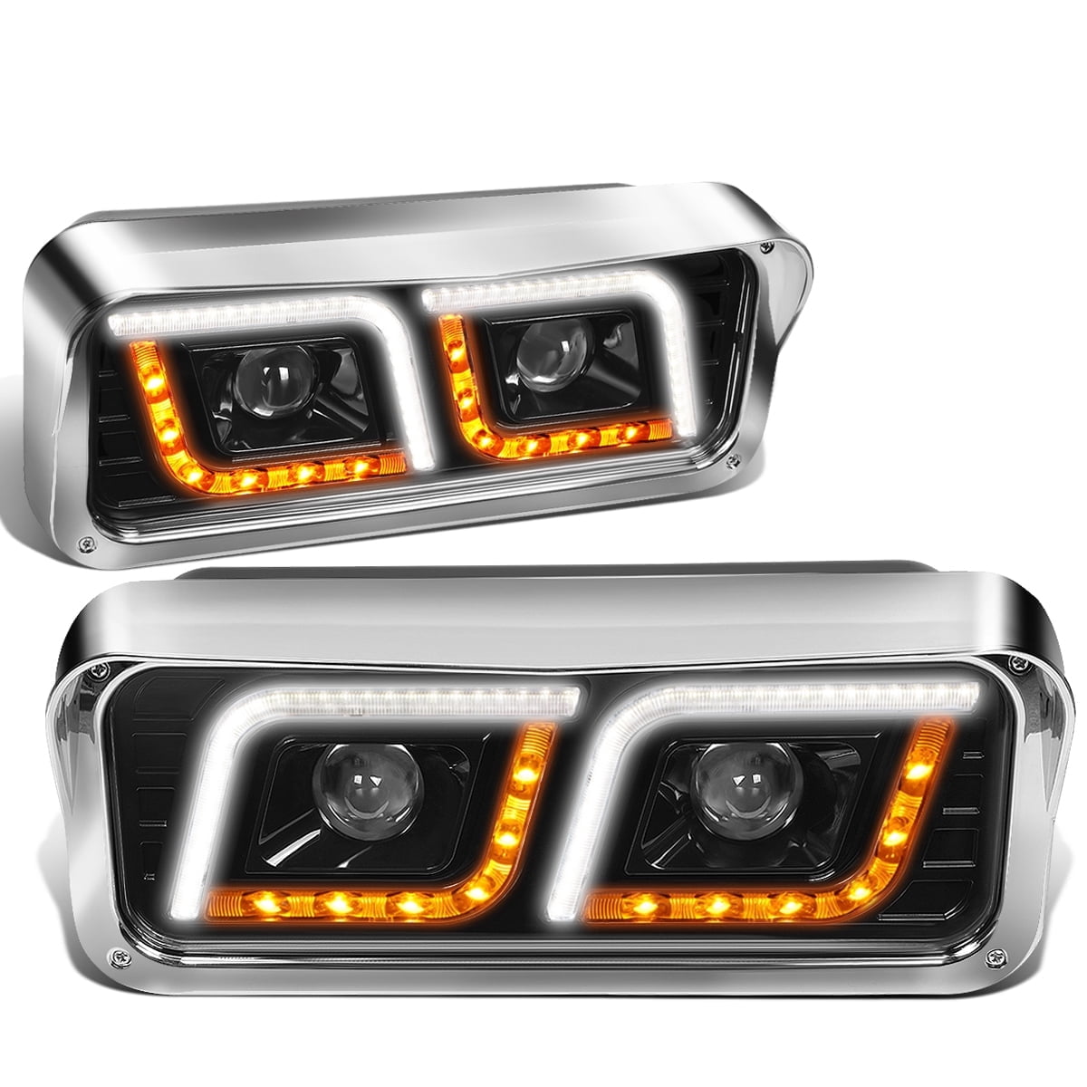 DNA Motoring LED DRL, Turn Signal, Dual Projector Headlight for