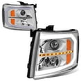 thumbnail image 1 of DNA Motoring For 07-14 Silverado LED DRL Sequential Turn Signal Projector Headlight Lamp Pair Chrome/Amber, 1 of 11