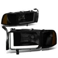 thumbnail image 2 of Astorch99 Headlight Assembly Set For 1994-2002 Dodge Ram 1500 2500 3500 – Black Housing, Clear Lens 2 of 6