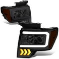 thumbnail image 2 of VR Auto LED DRL Black Headlights – For 2009-2014 Ford F-150 – Amber Corner, Halogen, DOT/SAE 2 of 4