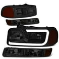 thumbnail image 1 of DNA Motoring For 99-07 GMC Sierra Yukon XL 4pcs Bumper Parking Headlight Lamps Smoked/Amber, 1 of 6